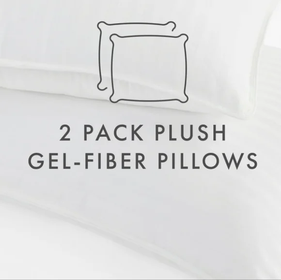 Cooling Gel Fiber Pillow 2-Pack Queen For All Sleep Styles-Back, Side & Stomach - Picture 7 of 7